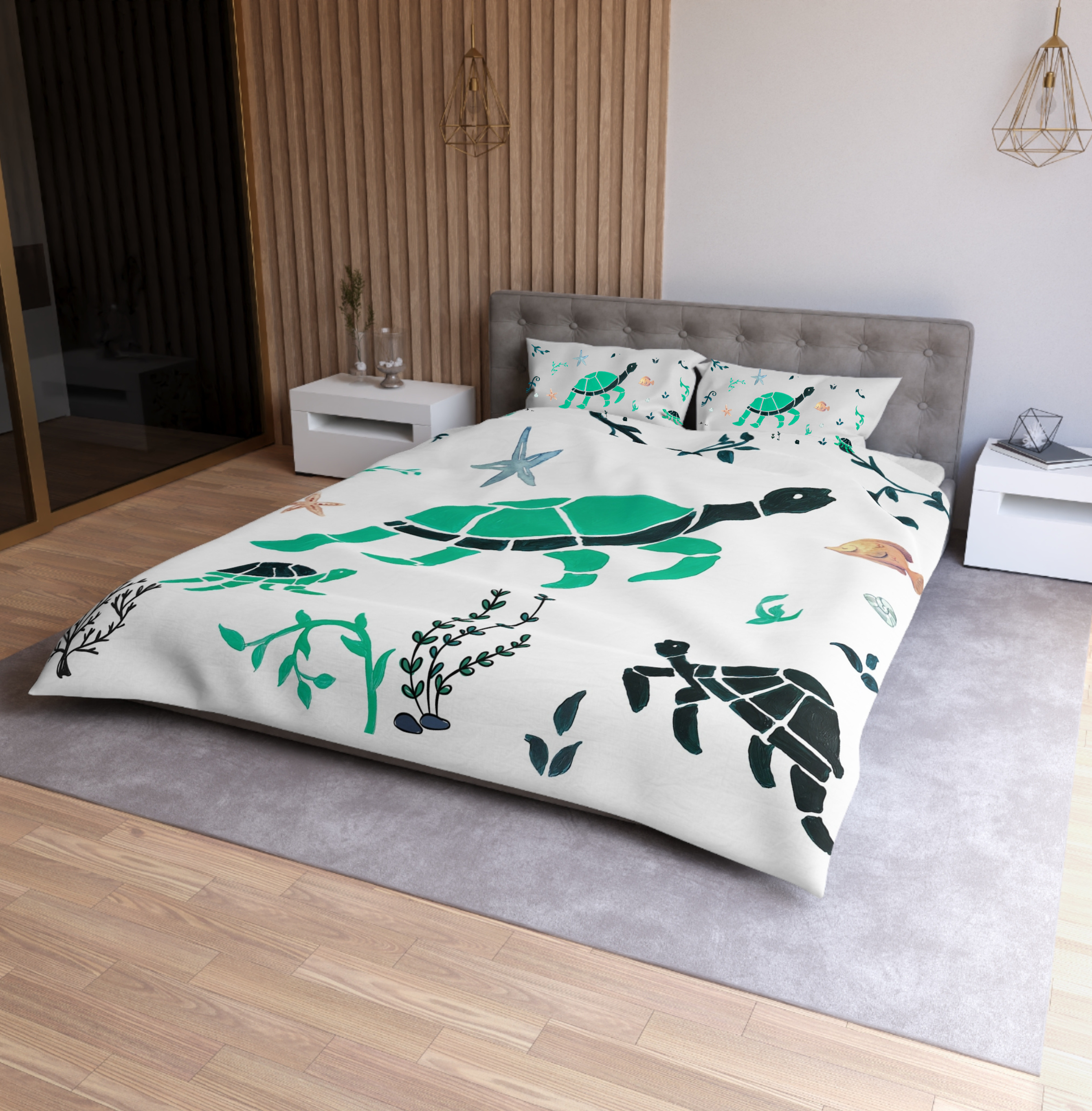 Boho Turtle Bedding Set