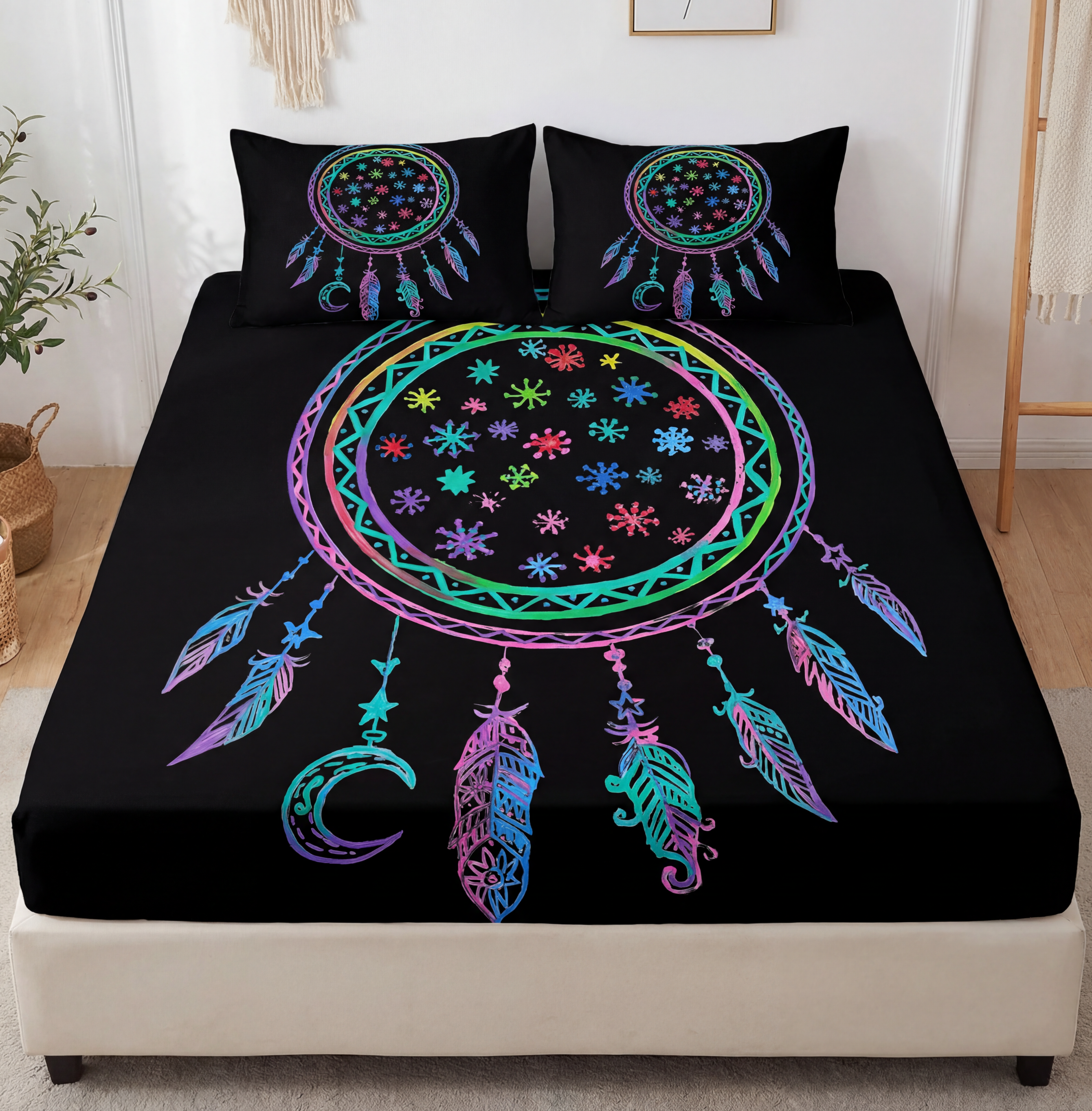 Moon Dreamcatcher Fitted Bedsheet