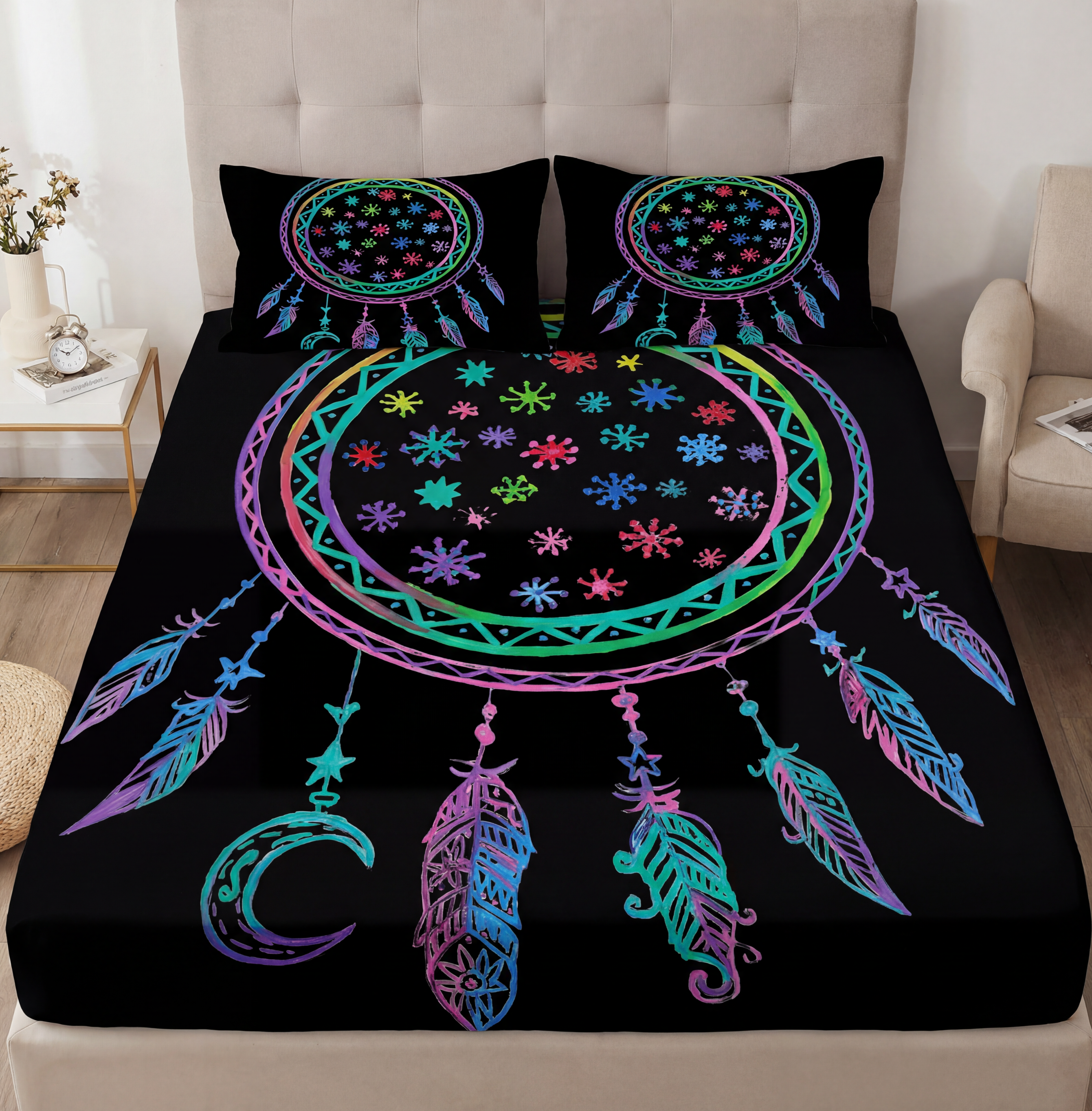 Moon Dreamcatcher Fitted Bedsheet