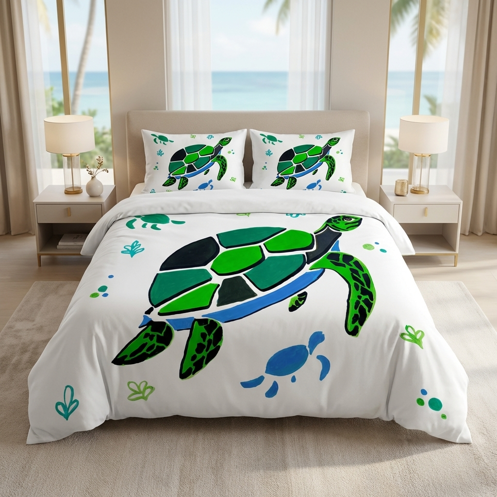 Square Turtle Bedding Set