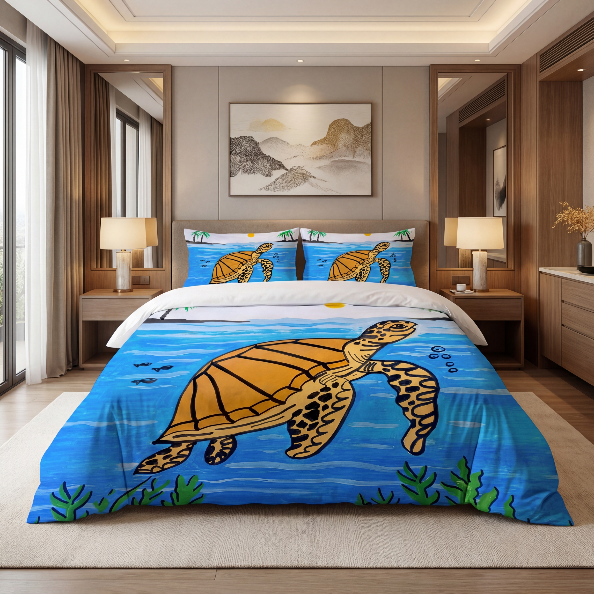 3D Turtle Bedding Set