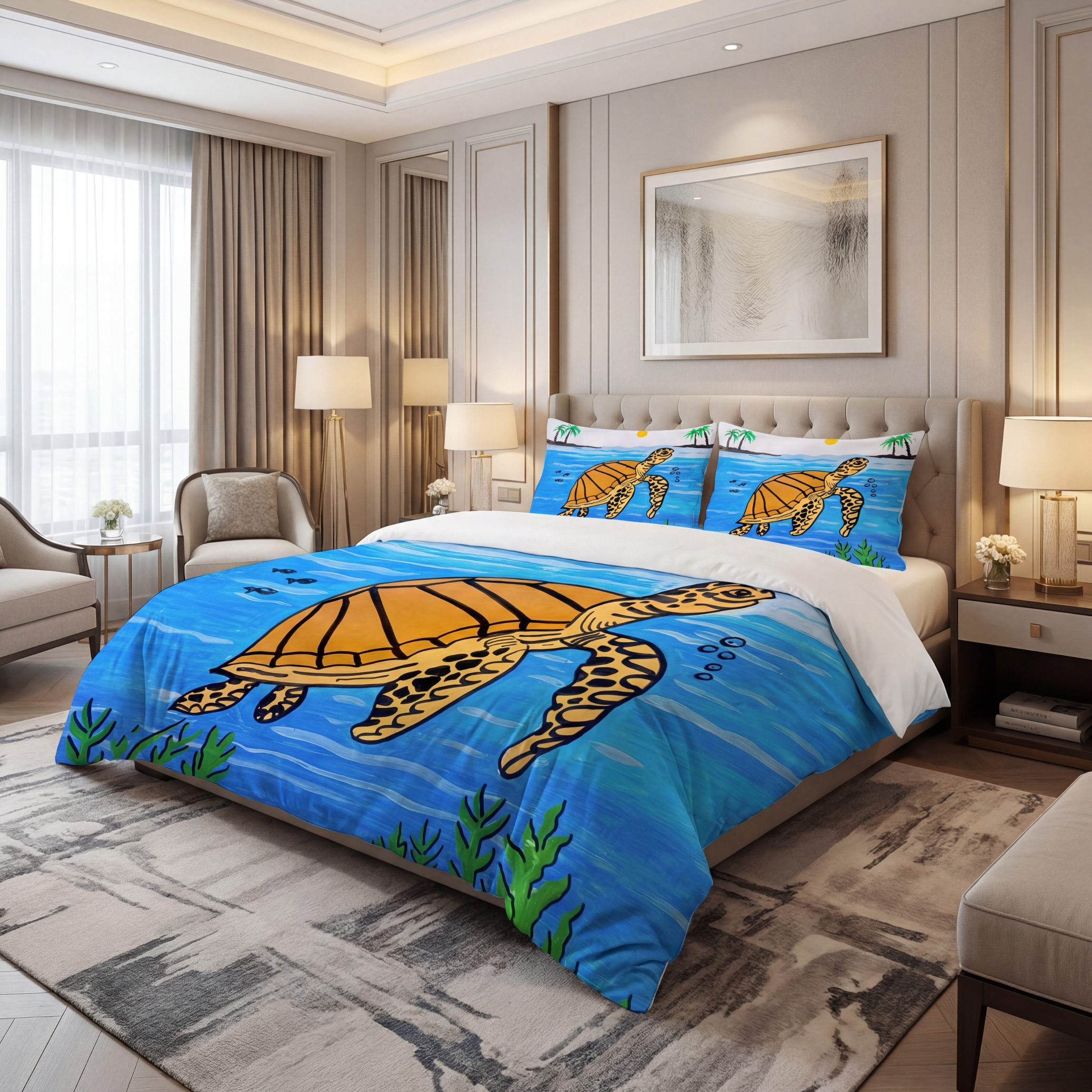 3D Turtle Bedding Set