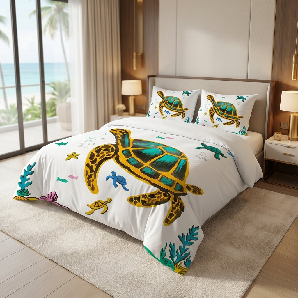 Black Turtle Bedding Set