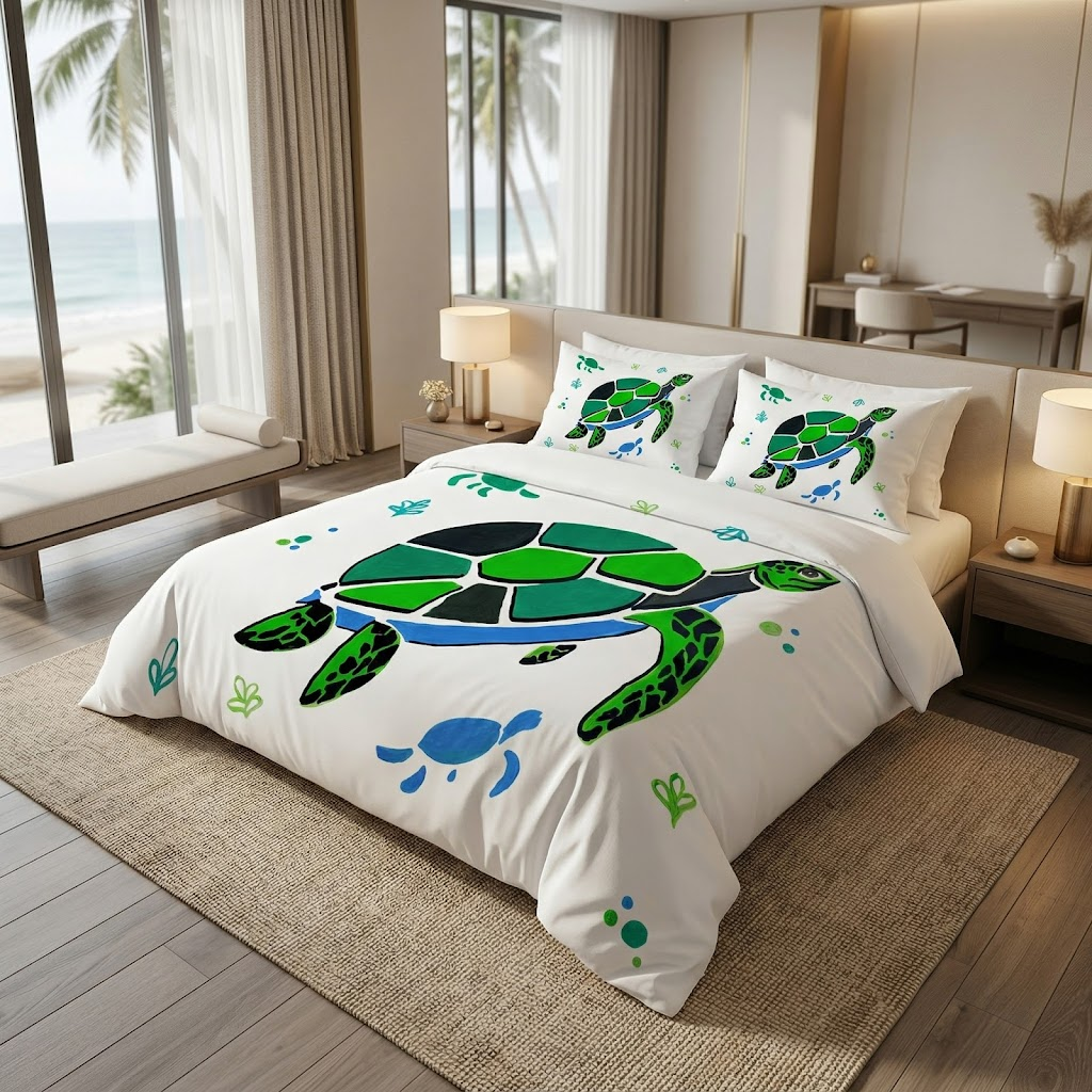 Square Turtle Bedding Set