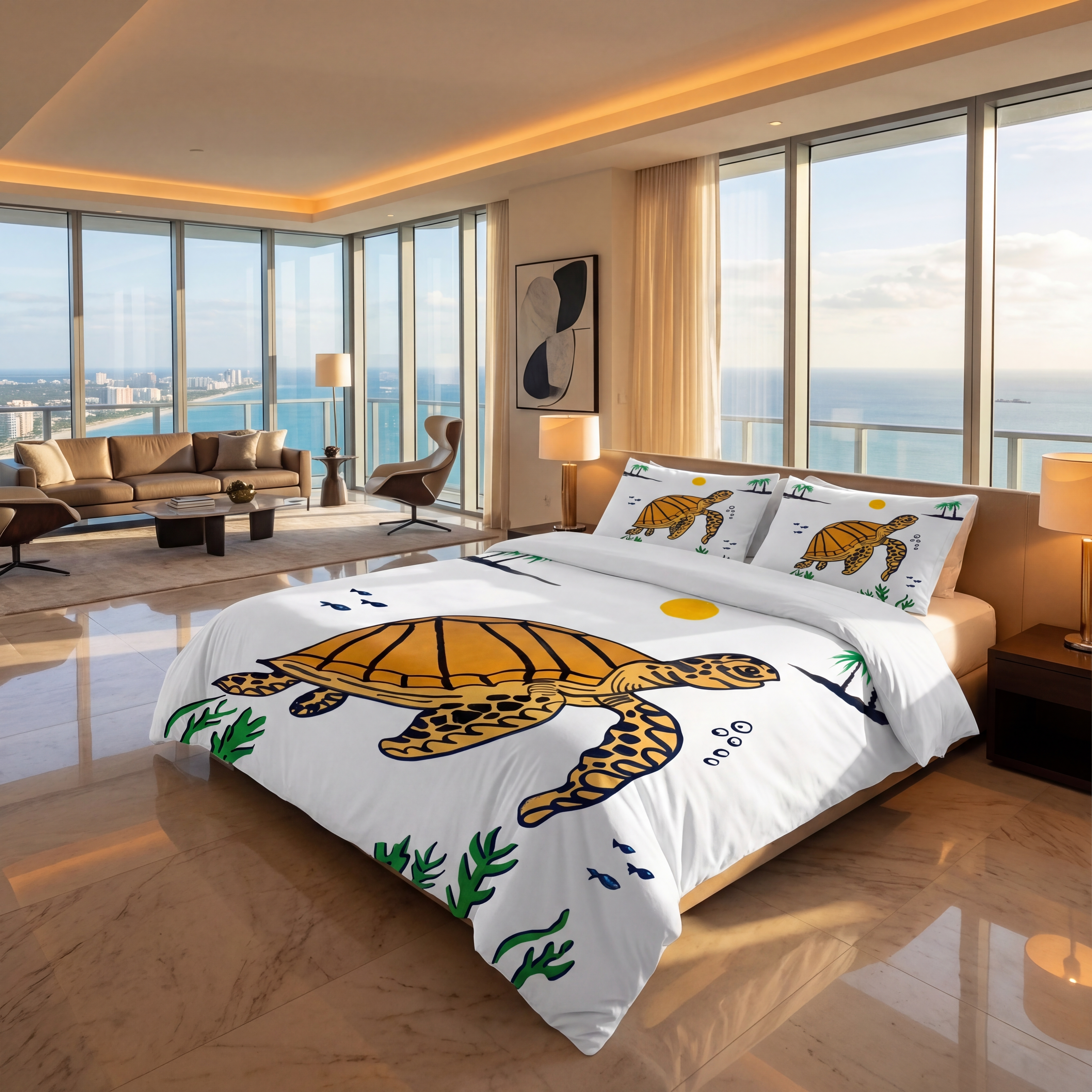 3D Turtle Bedding Set