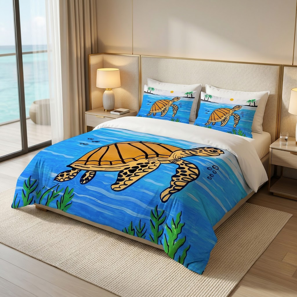 3D Turtle Bedding Set