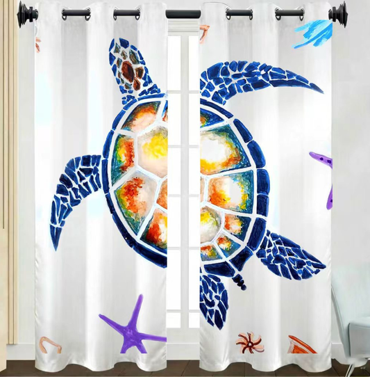 Turtle Living Room Curtain