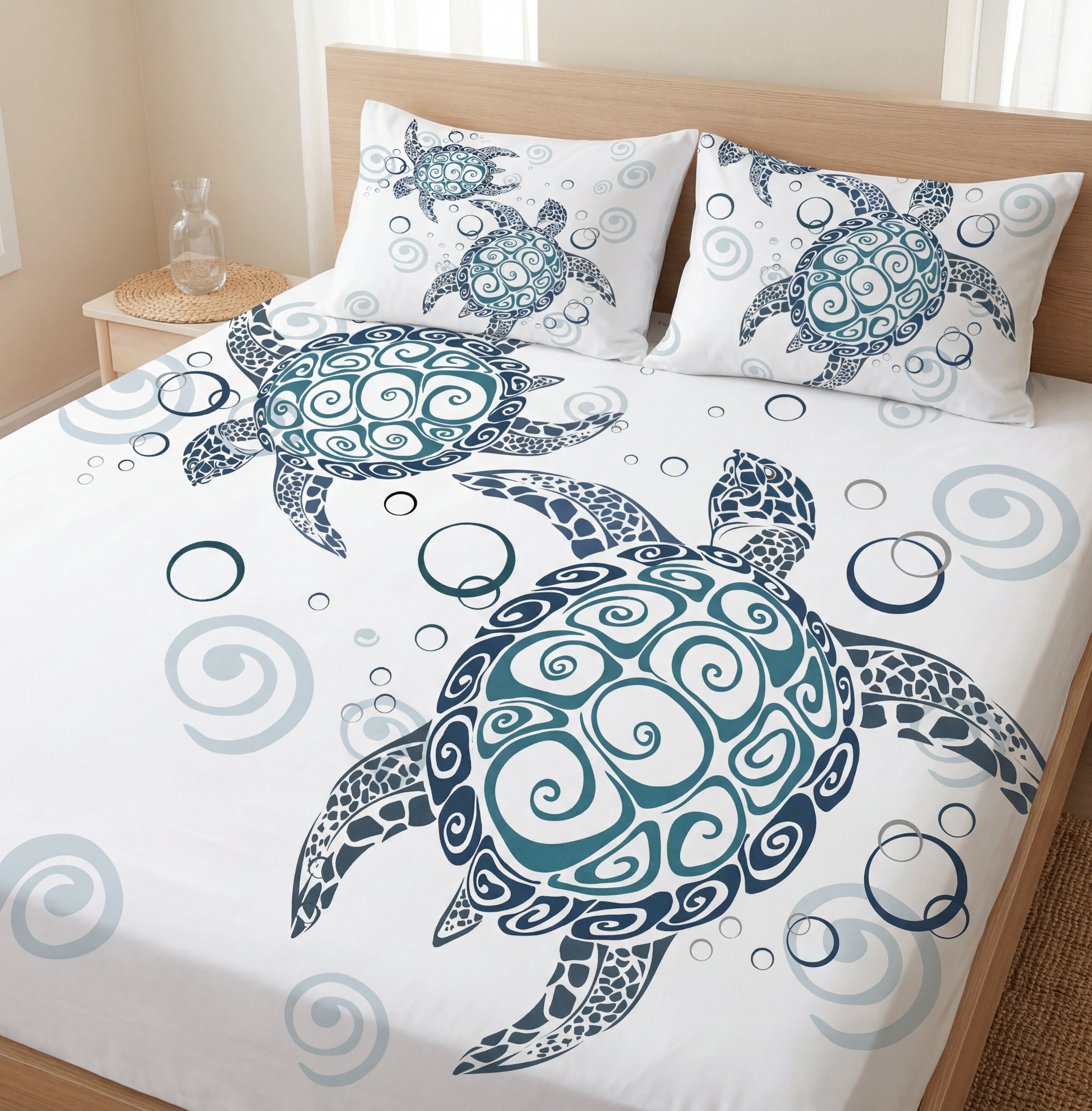 Marine Turtle Fitted Bedsheet